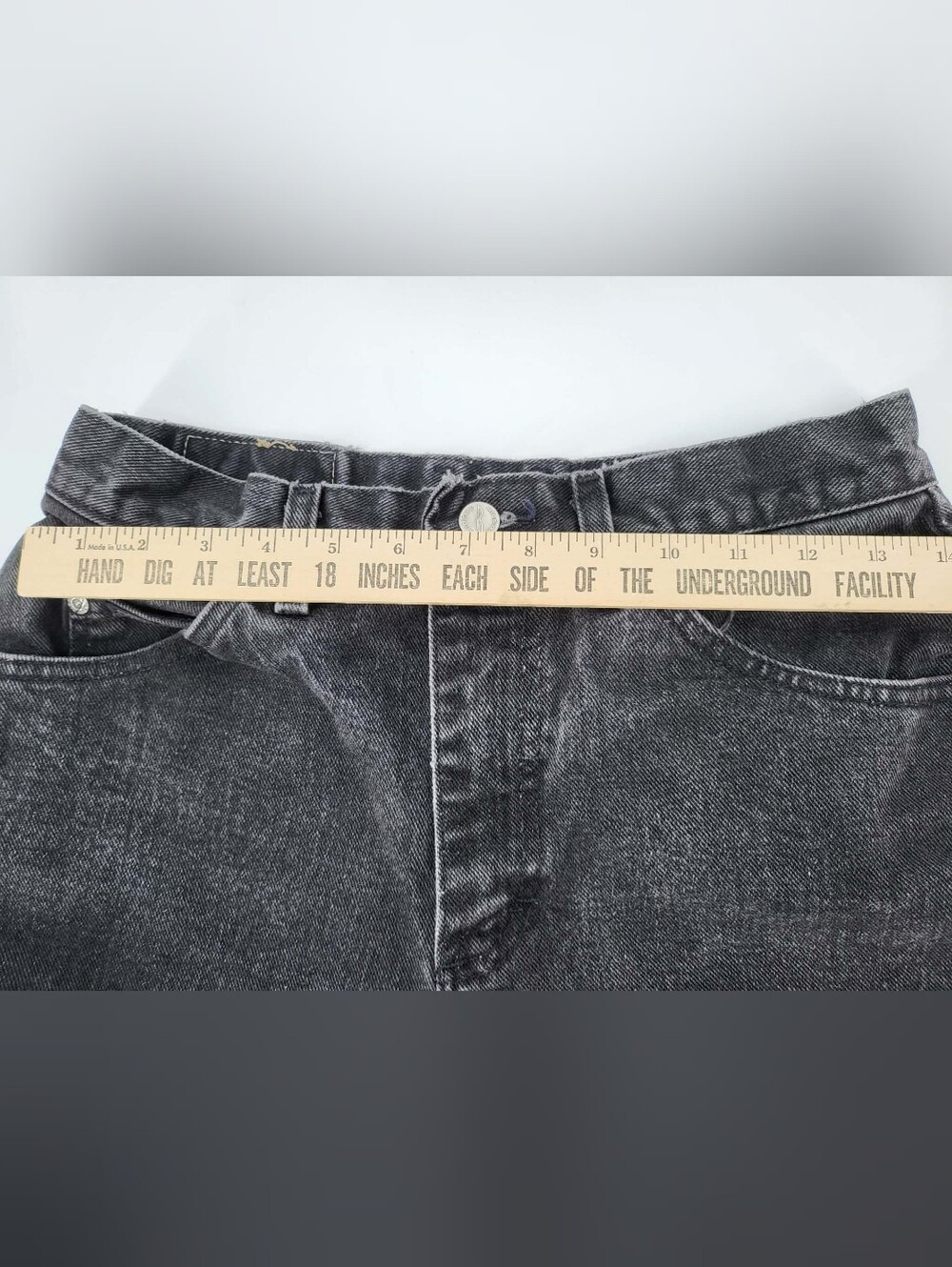 Denim Riders Women’s High Rise Tapered Charcoal Wash Black Jeans 10P Petite - Picture 7 of 8